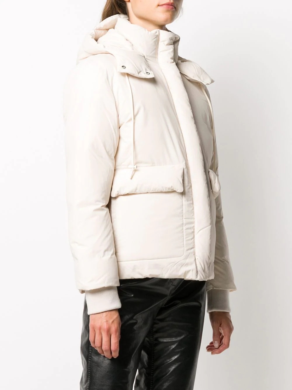 logo patch puffer jacket - 3