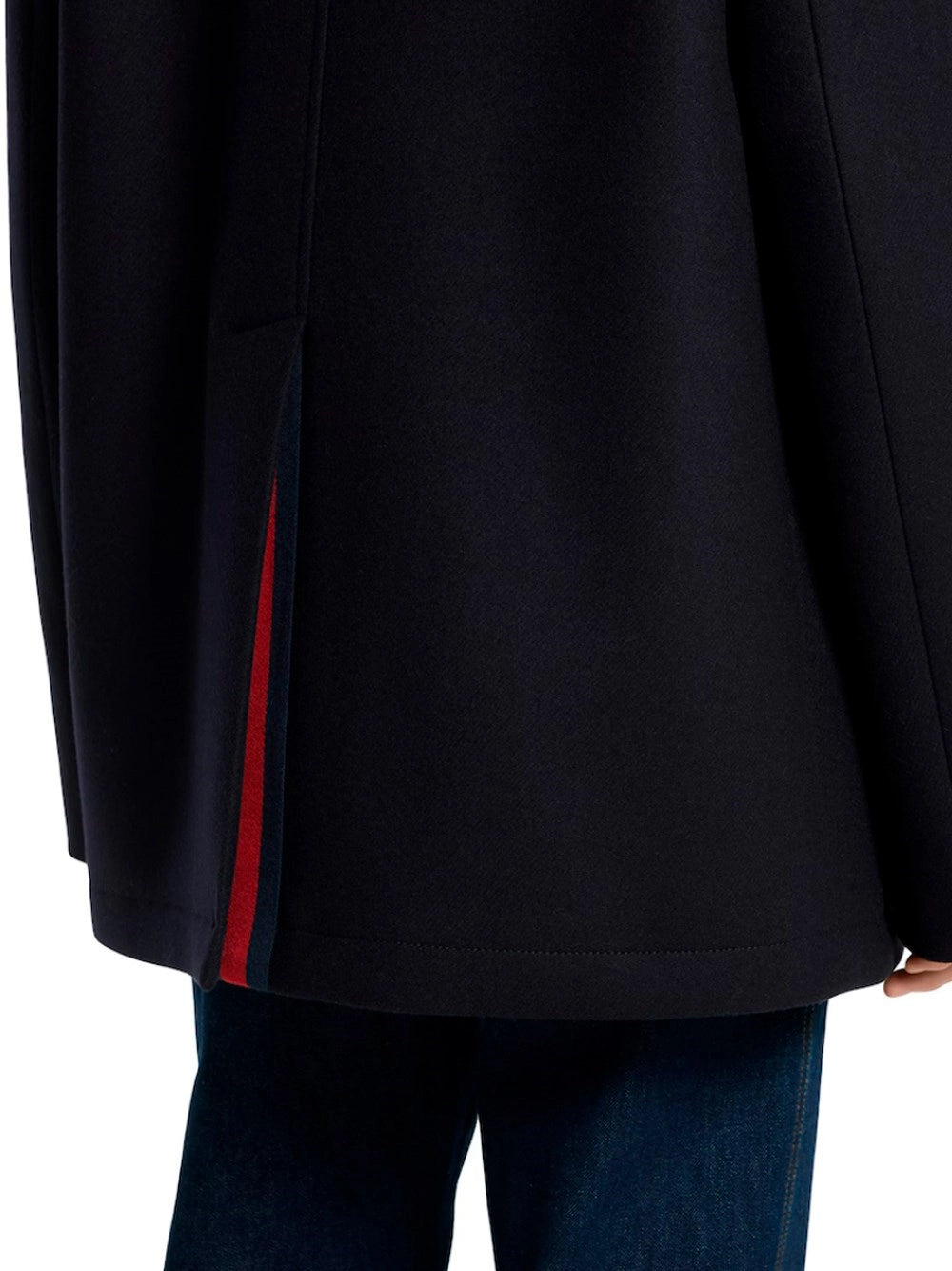 Gucci Men Wool And Leather Peacoat - 6