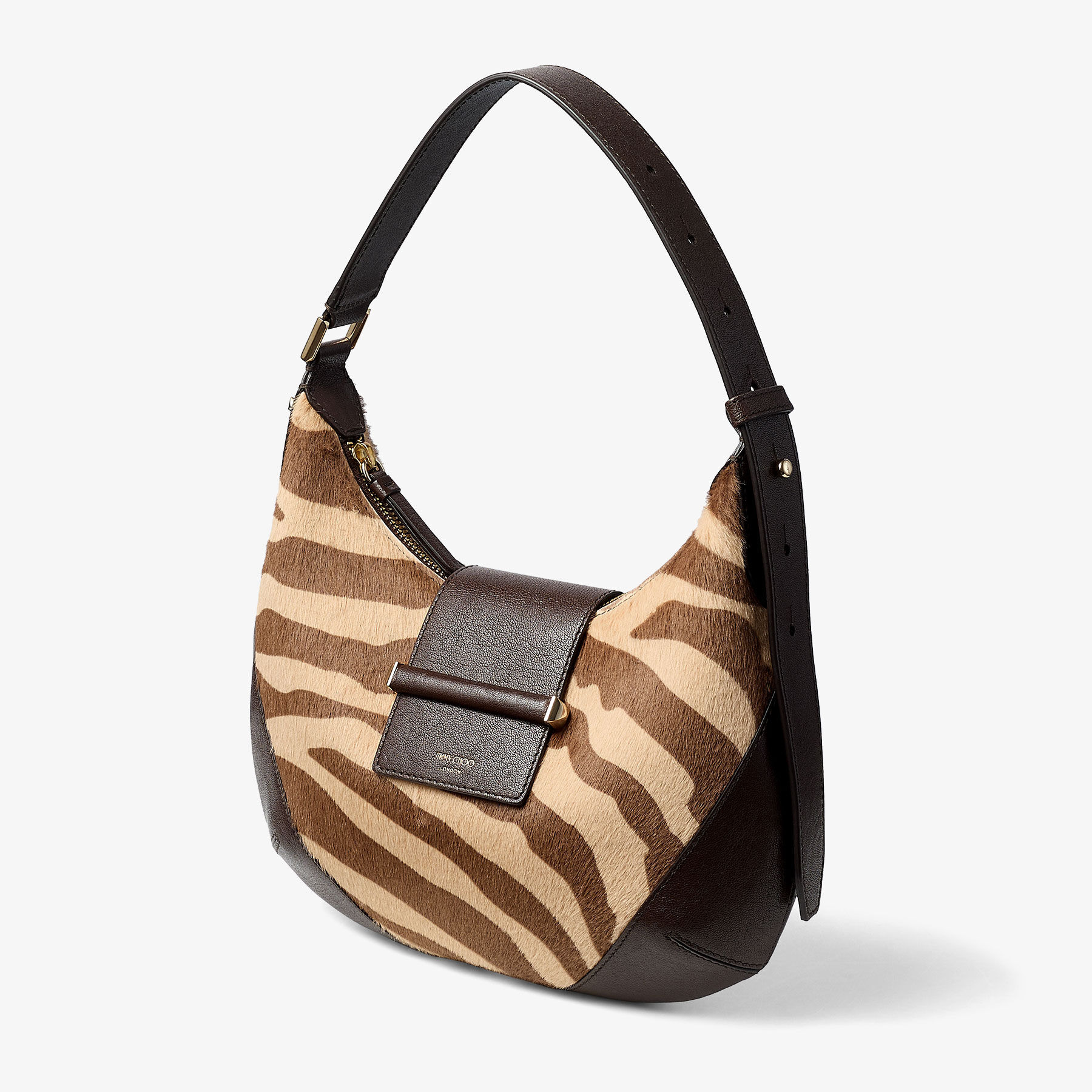 Bar Hobo S
Natural Zebra Print Pony Leather Shoulder Bag - 3