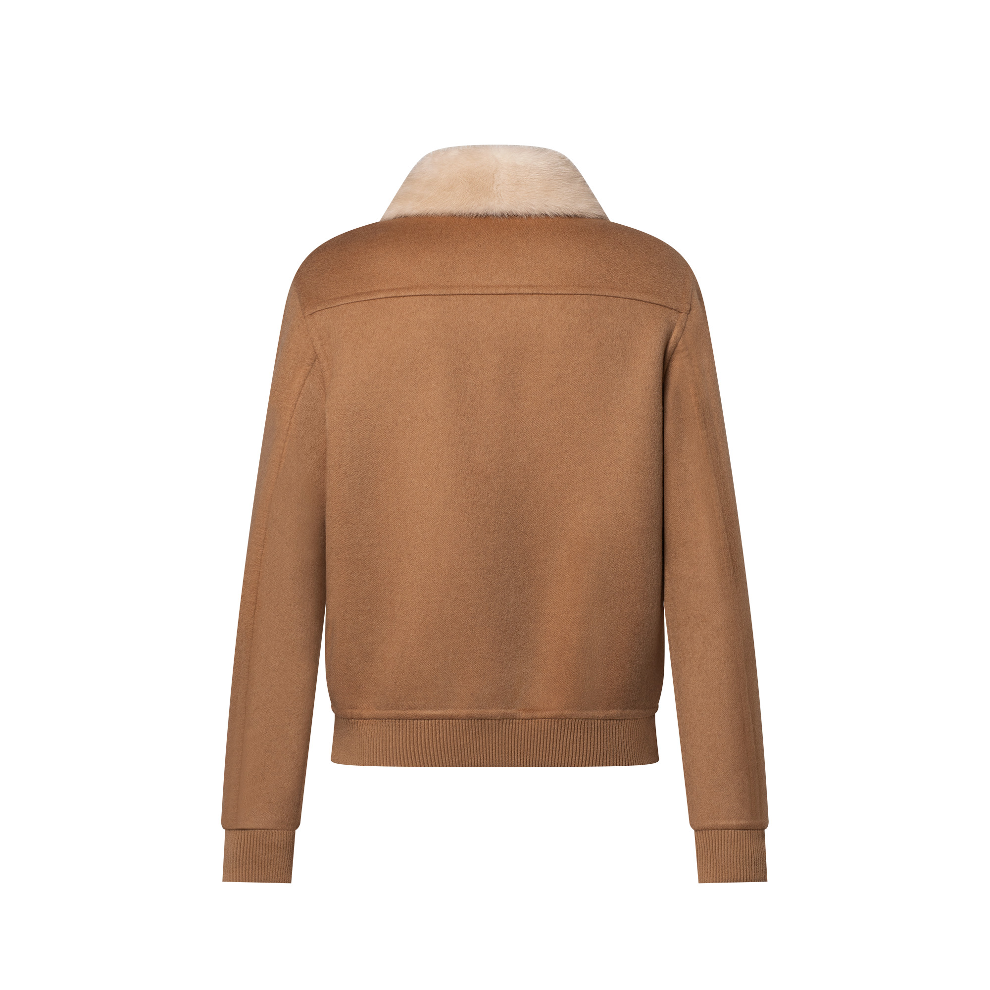 Vicuna And Cashmere Blouson With Mink Collar - 3
