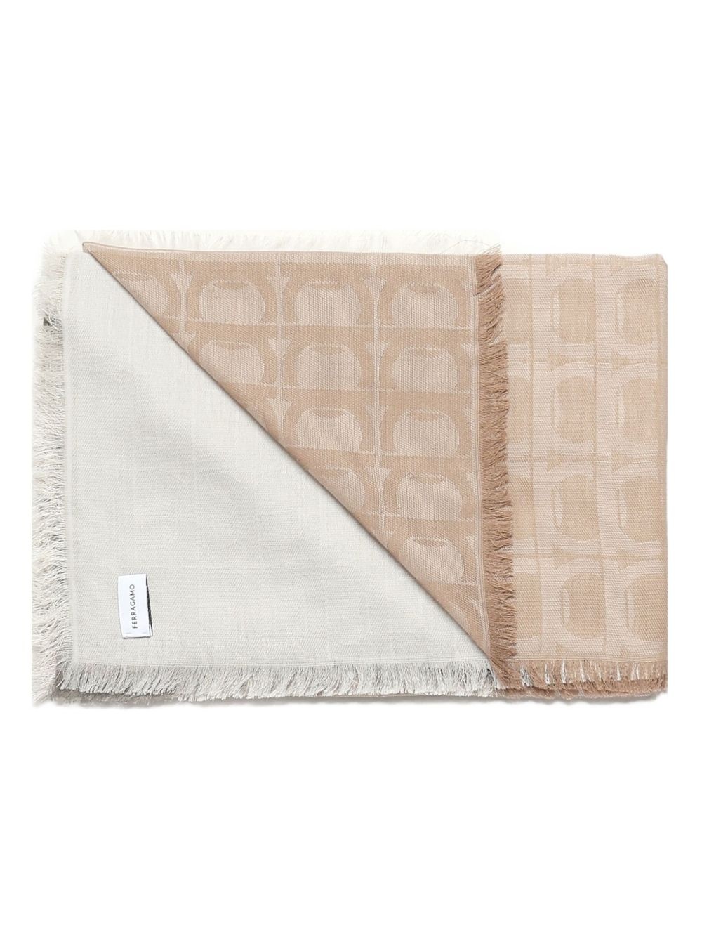 patterned fringed scarf - 2