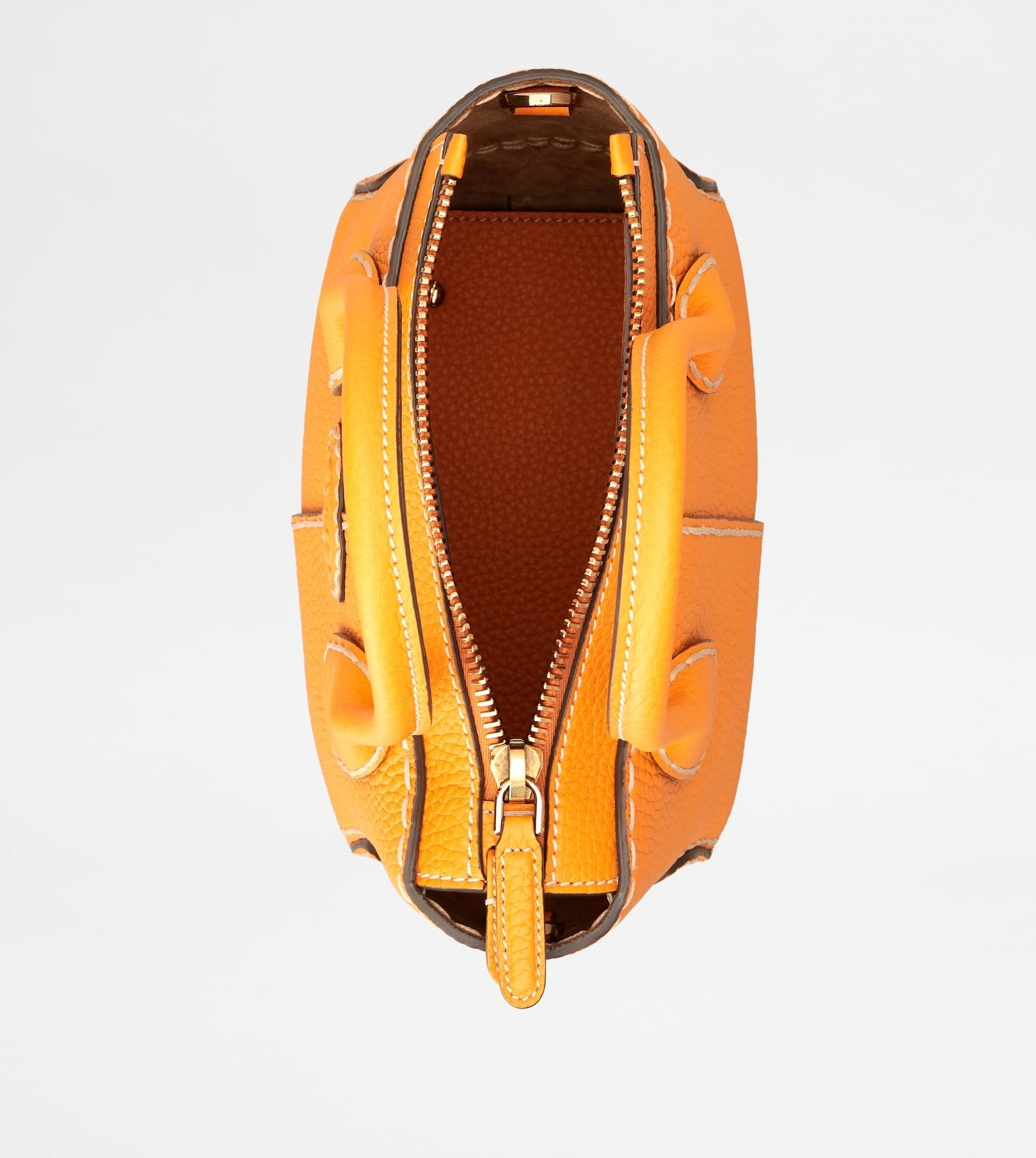 TOD'S DI BAG IN LEATHER MINI - ORANGE - 4