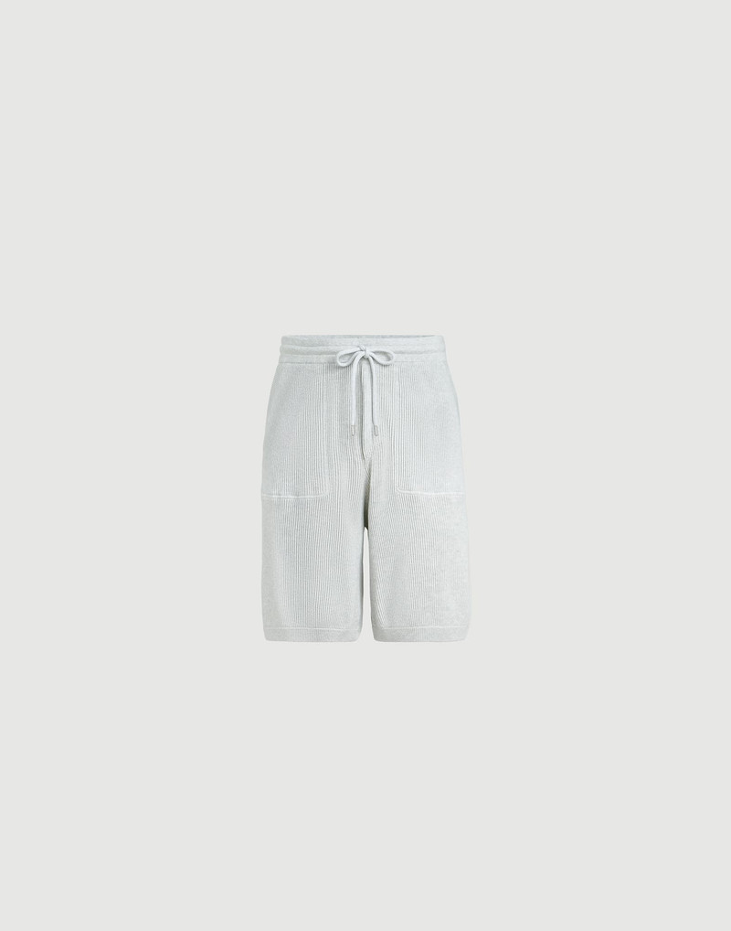 Cotton English rib knit Bermuda shorts 1