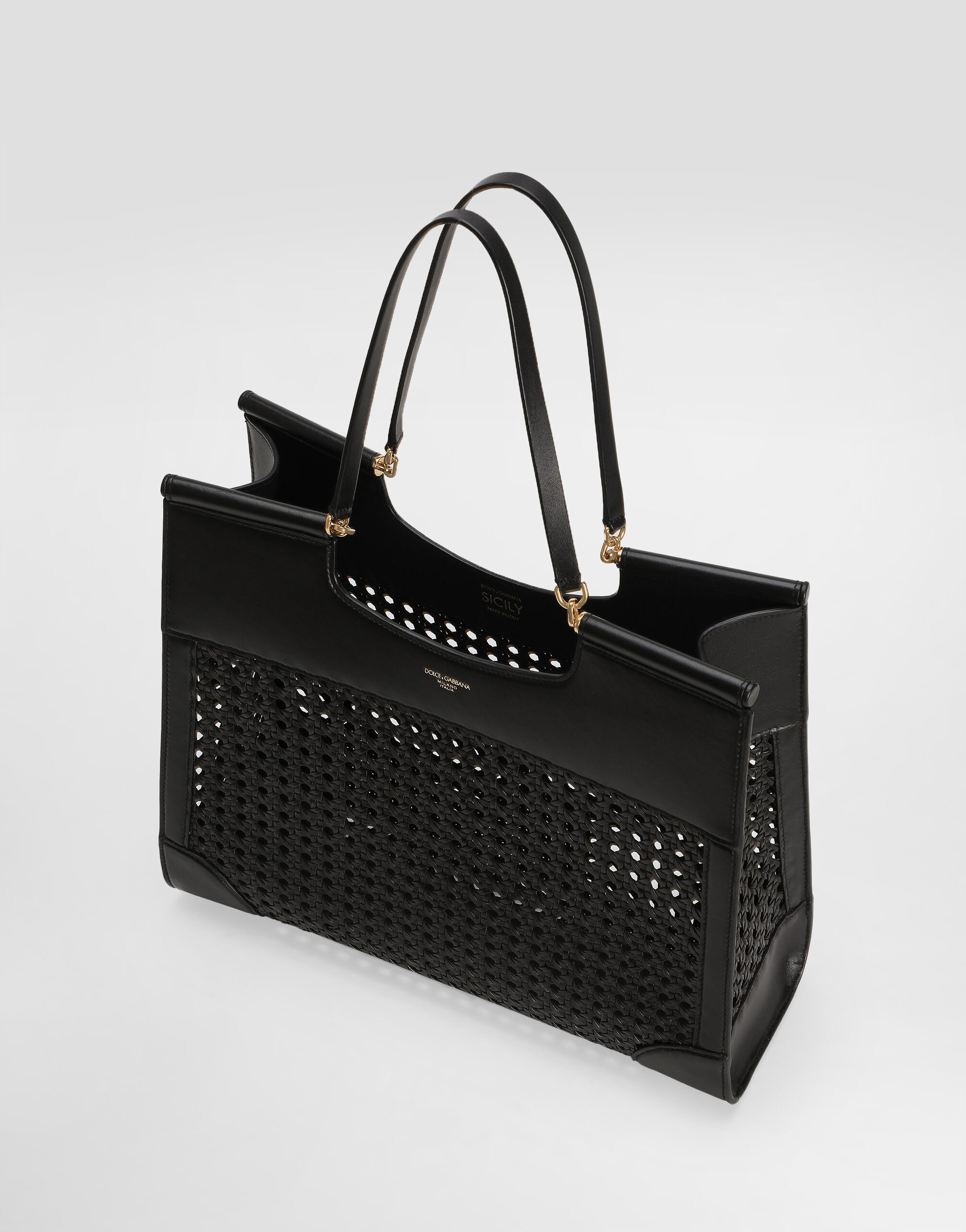 Shopping Sicily in straw and calfskin weave - 5
