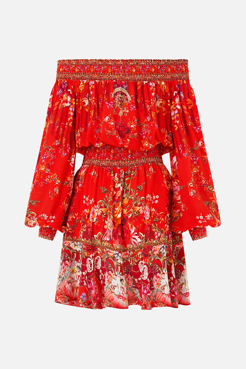 CAMILLA OFF SHOULDER SHORT DRESS outlook