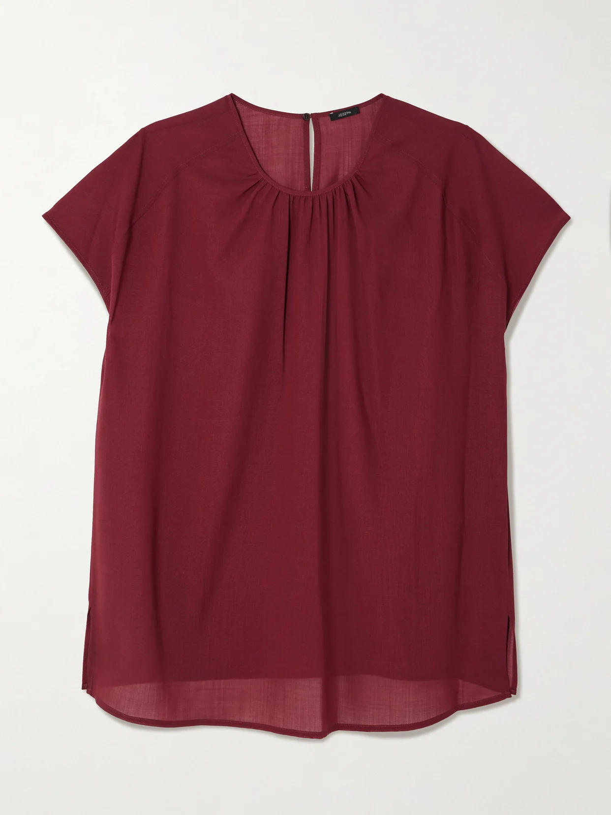 Broca Gathered Wool-blend Crepe Blouse - 1
