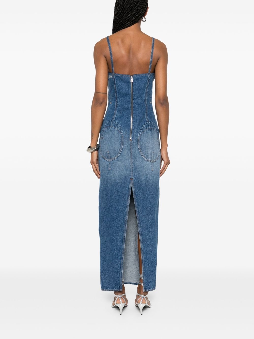 denim maxi dress - 4