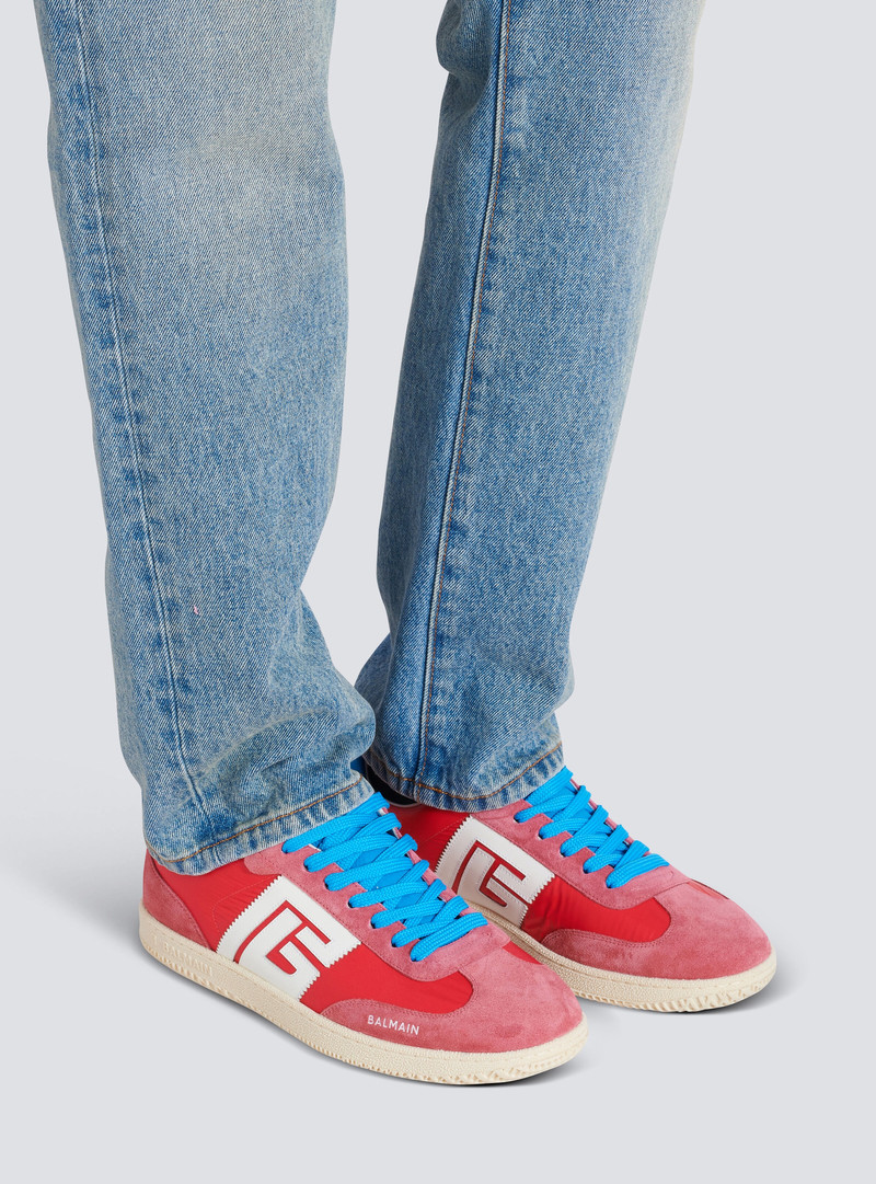 Balmain Balmain Swan suede and nylon trainers outlook
