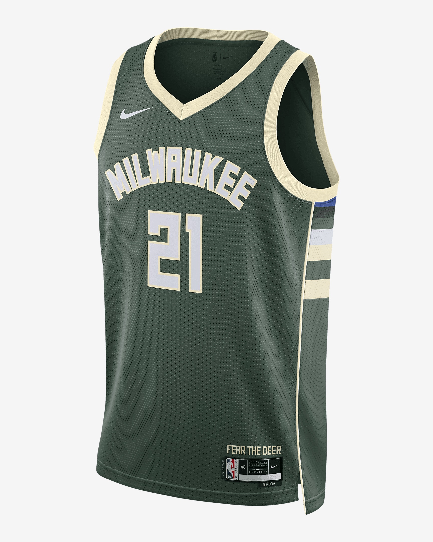 Milwaukee Bucks Icon Edition 2022/23 Nike Men's Dri-FIT NBA Swingman Jersey - 1