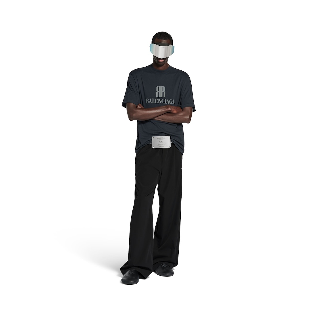 Men's Nano Bb T-shirt Medium Fit in Black Faded - 2