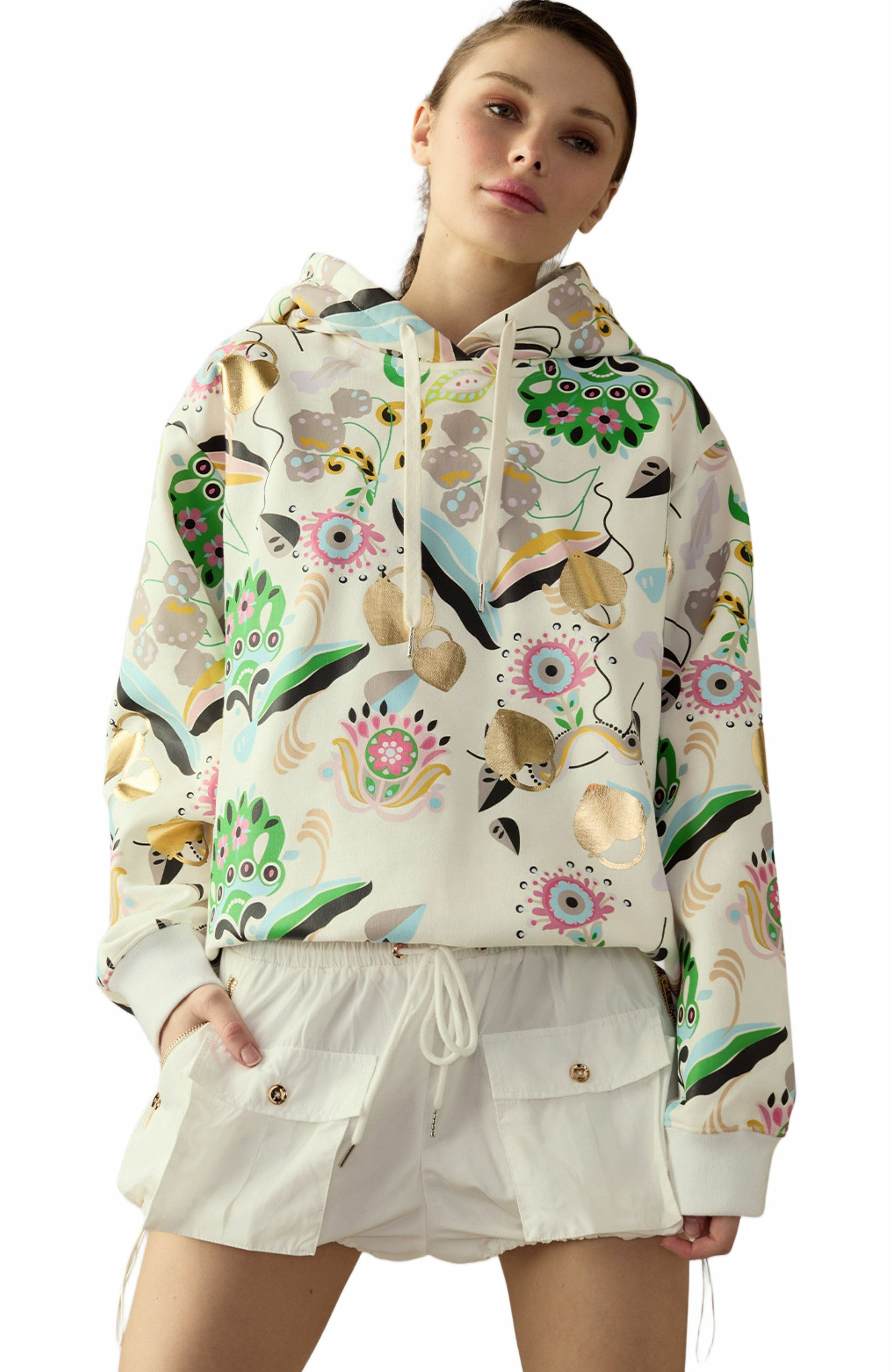 Cynthia Rowley Nylon Cargo Shorts in White at Nordstrom - 2