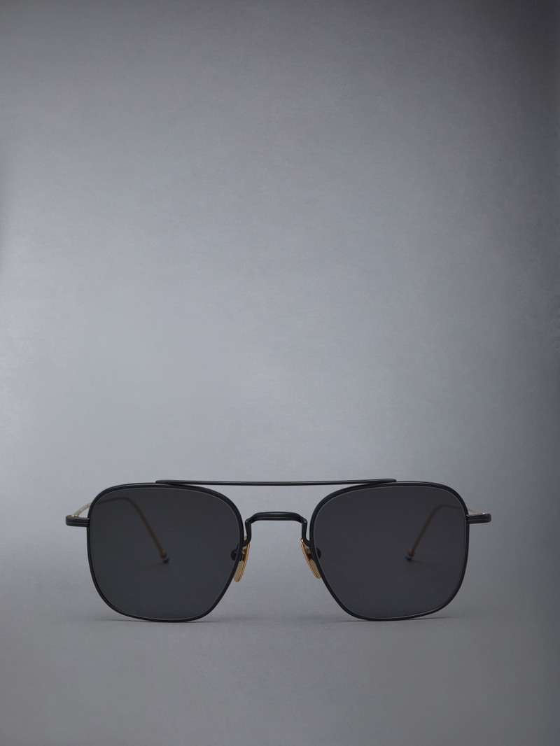 티타늄 SQUARED AVIATOR SUNGLASSES - 1