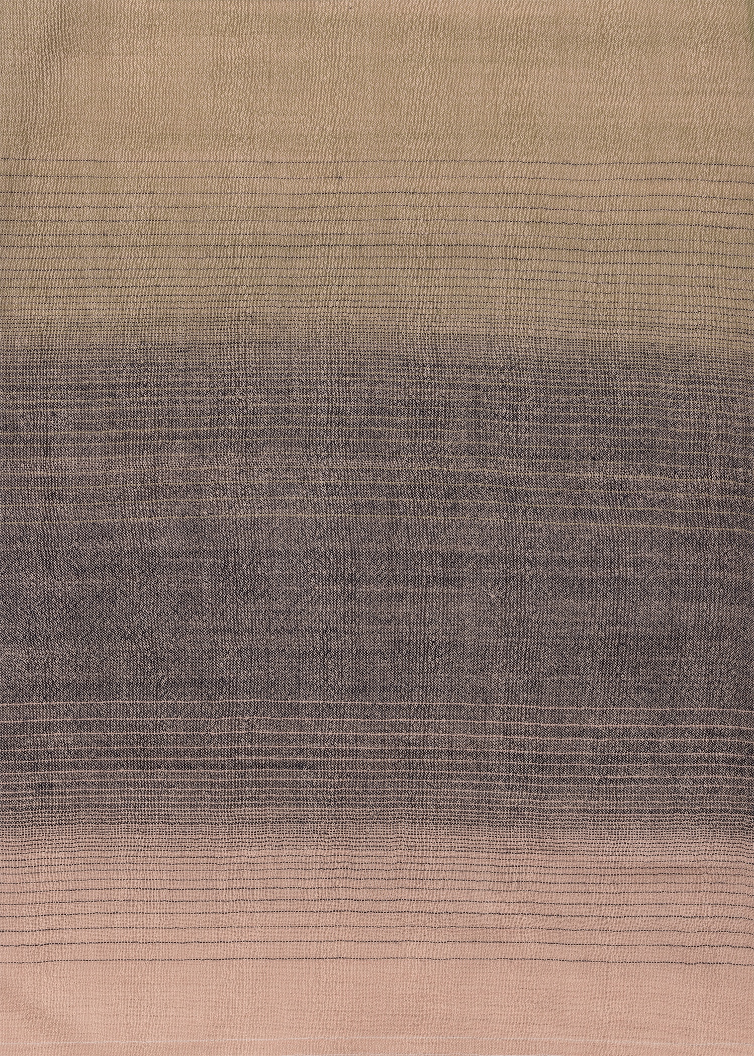 Women's Pale Pink Gradient Stripe Wool Scarf - 4