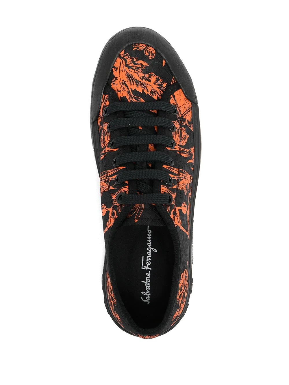 pattern-print low-top lace-up sneakers - 4