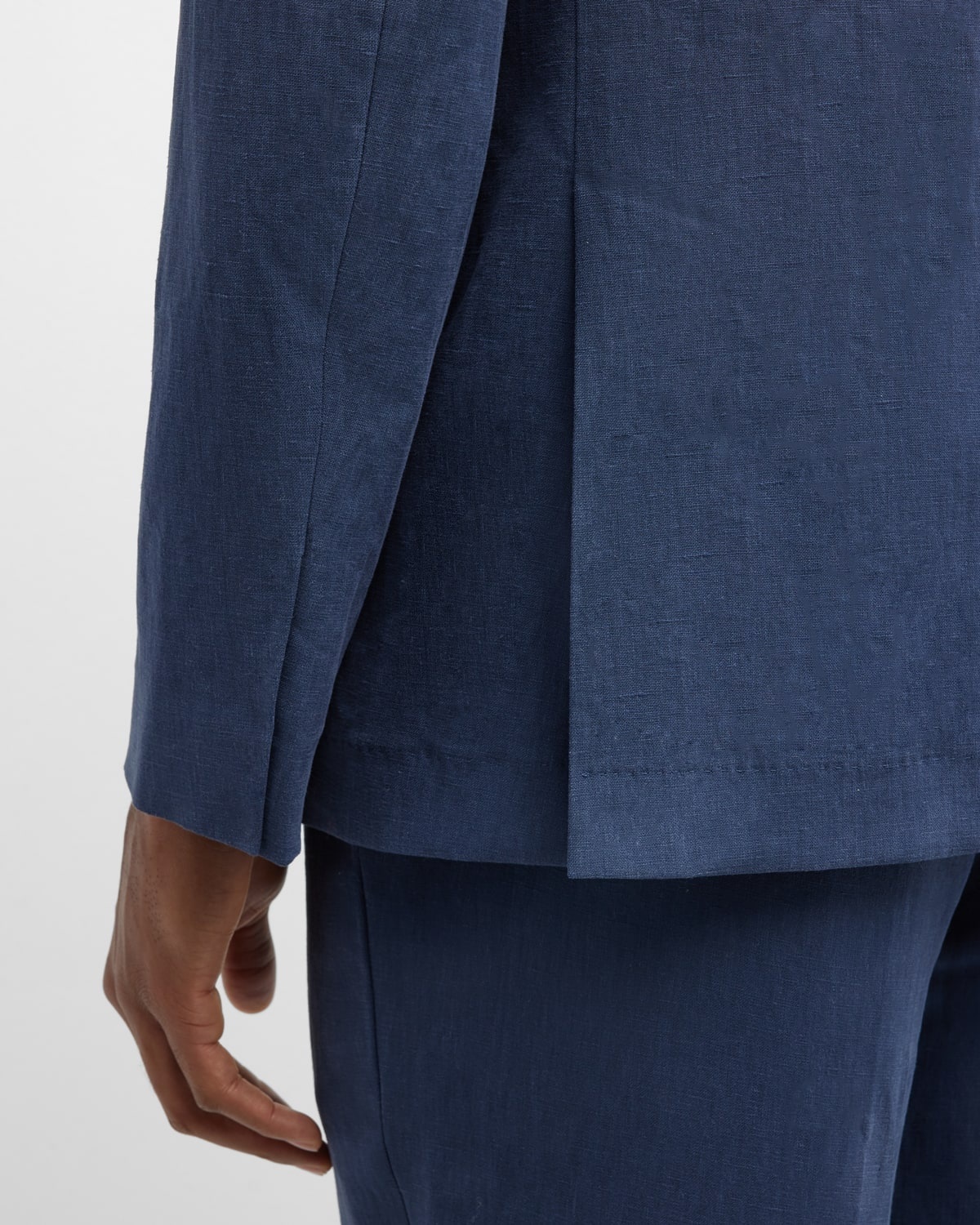 Men's Solid Linen Suit - 2