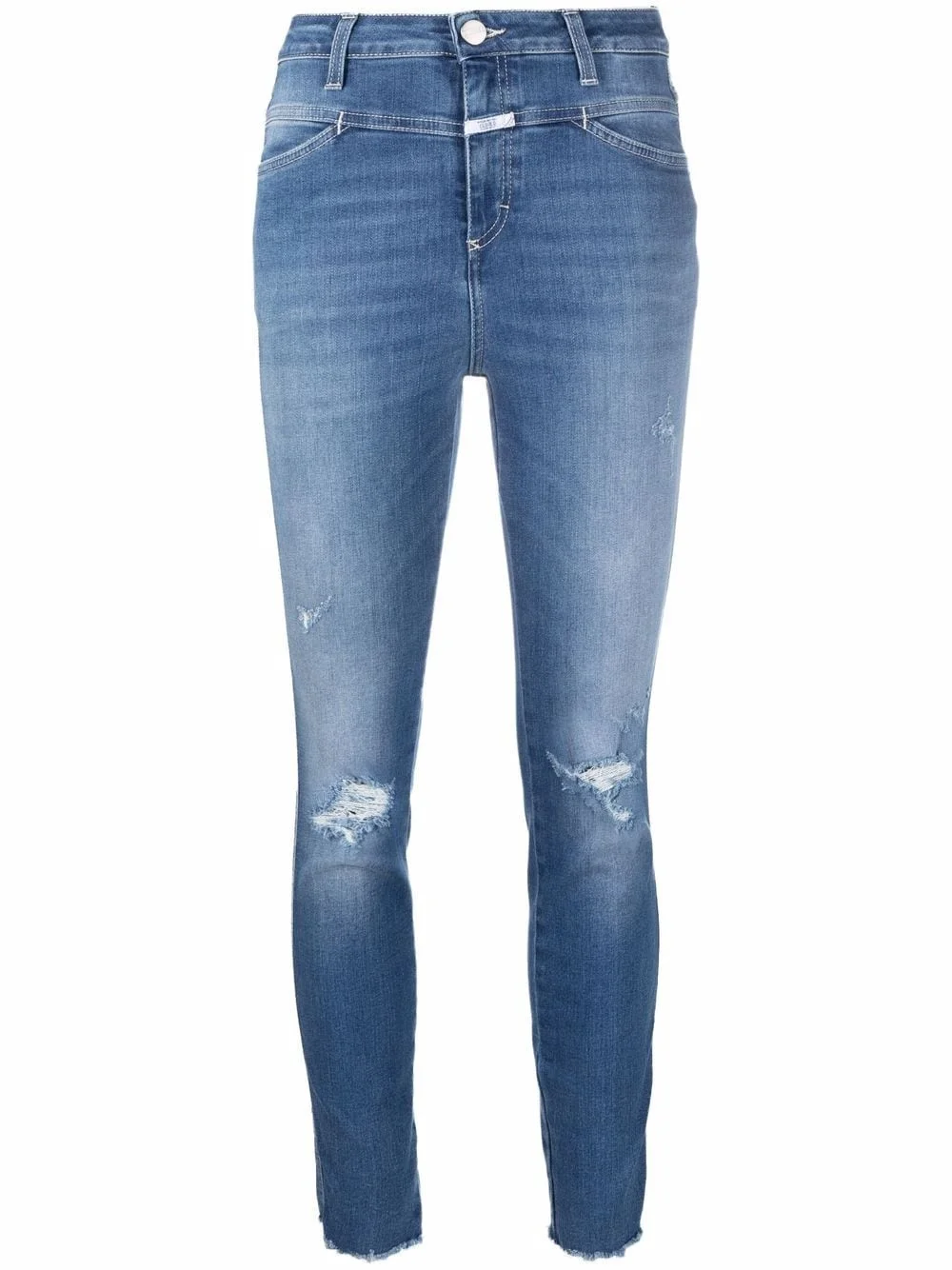 distressed slim-fit jeans - 1