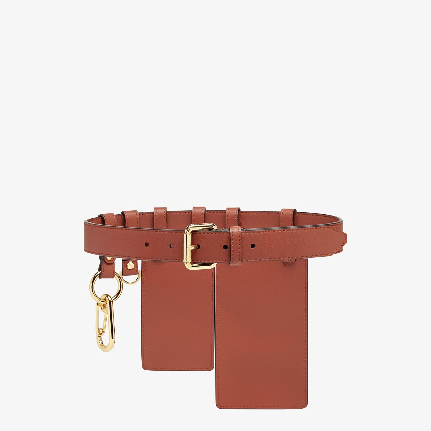 Red leather belt - 2