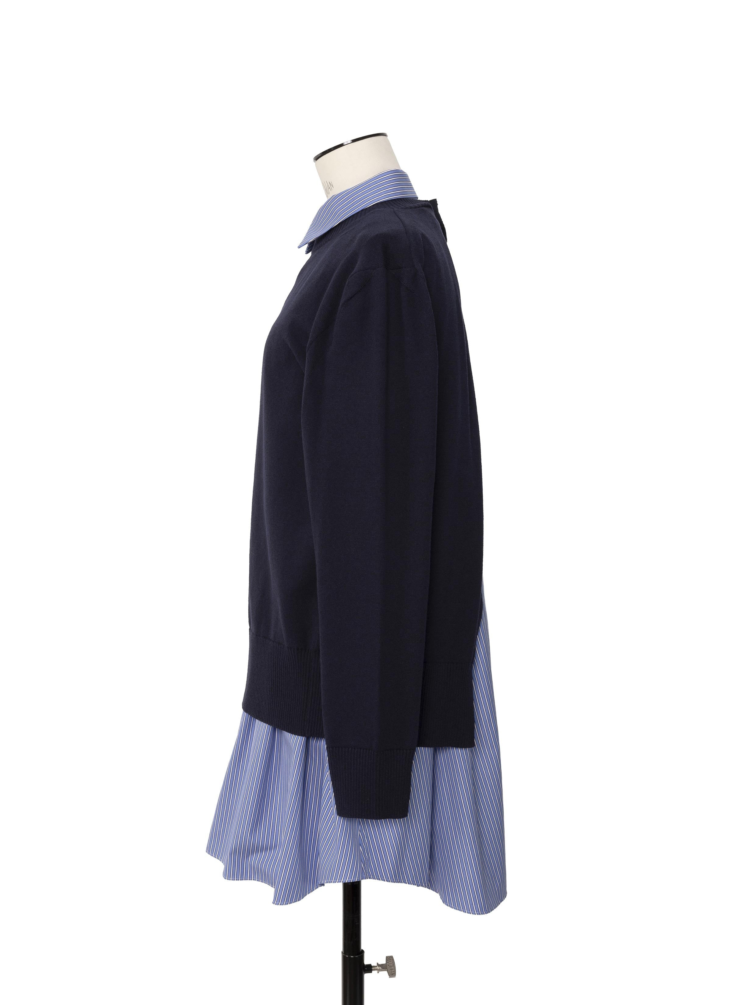 Poplin x Cotton Knit Dress - 3