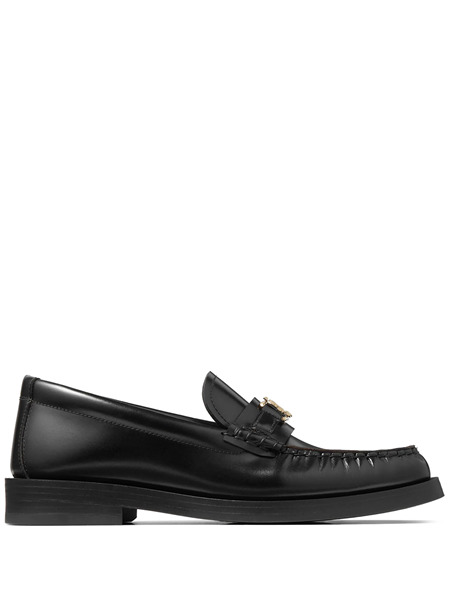 Addie leather loafers with logo plaque - 1