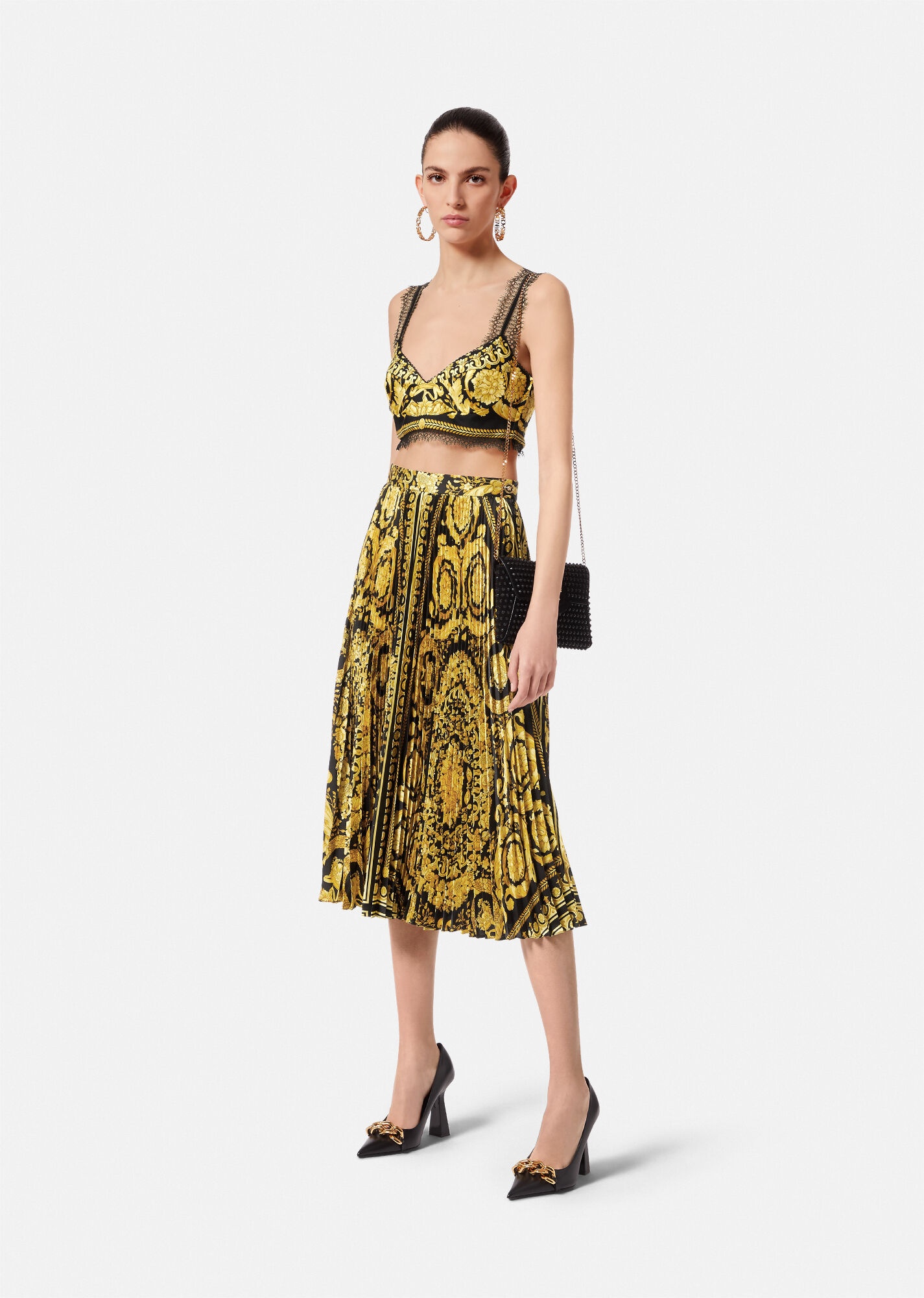 Barocco Pleated Midi Skirt - 2
