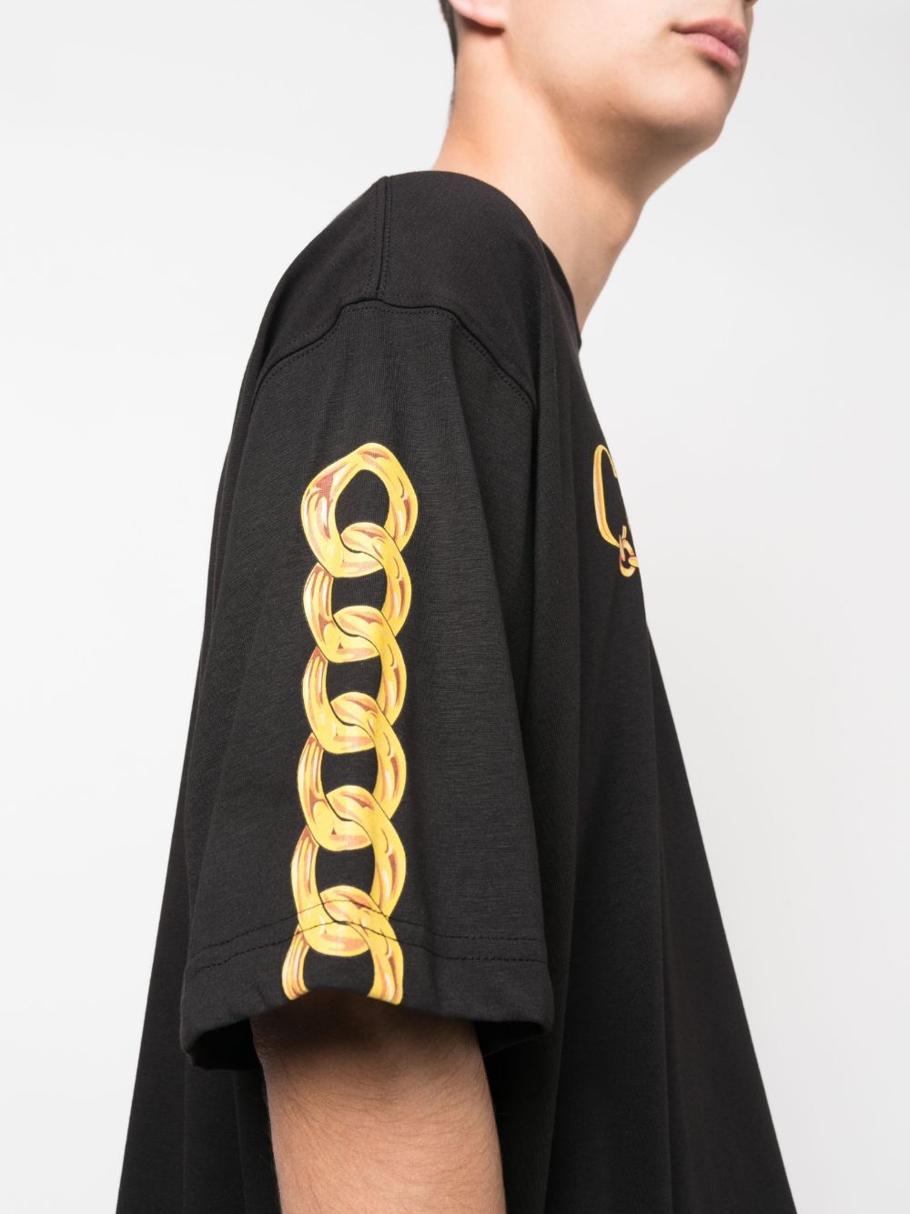chain-link cotton T-shirt - 5