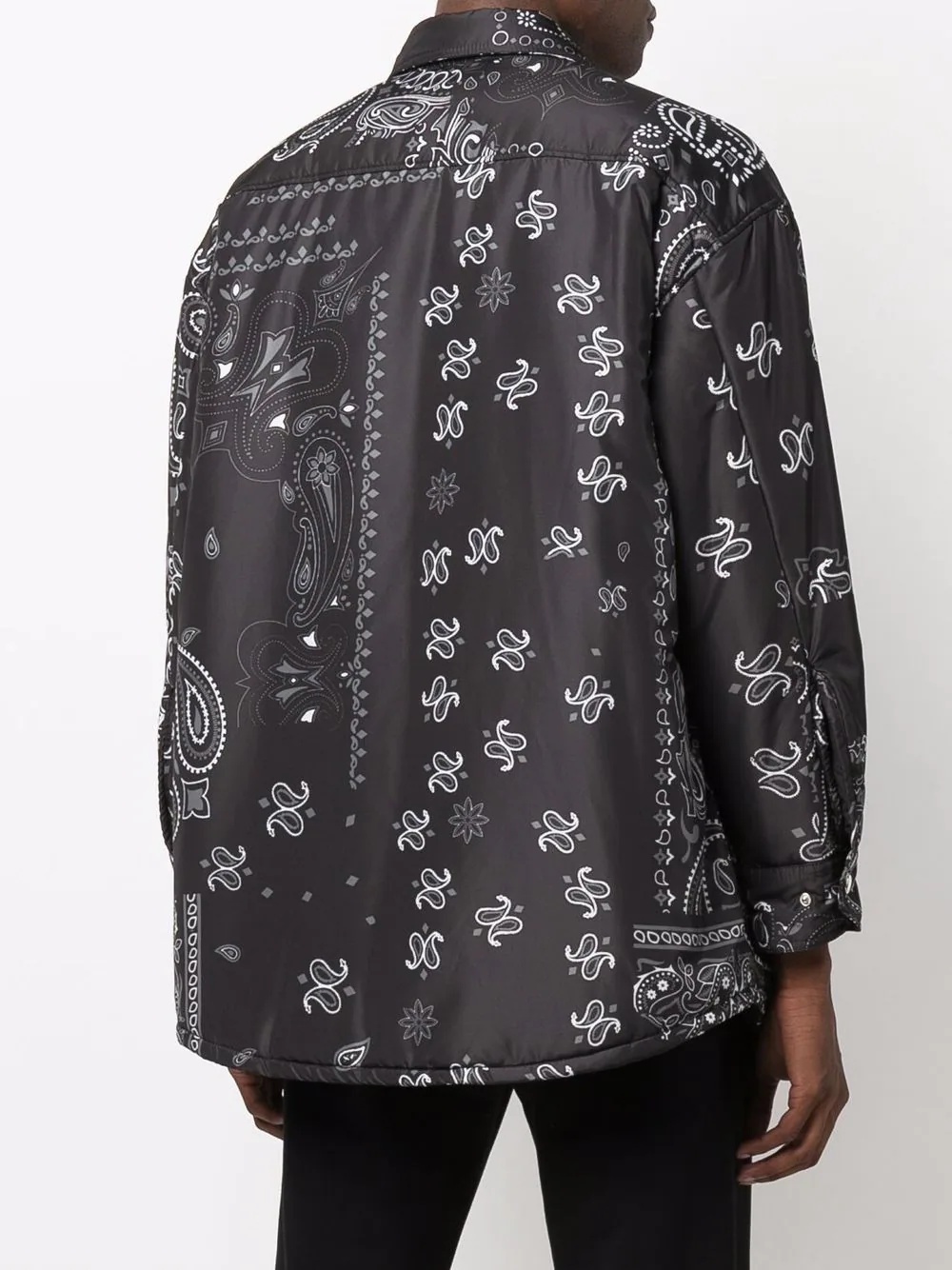 bandana-print track jacket - 4