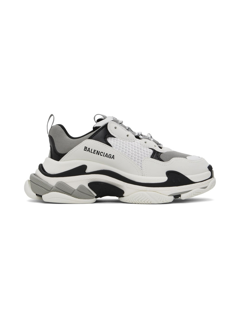 Black & Gray Triple S Sneakers - 1