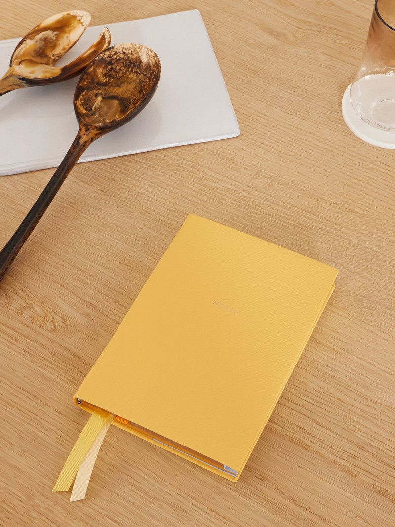 Smythson Recipes Soho Panama Textured-leather Notebook outlook