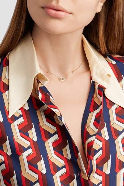 GUCCI 18-karat gold diamond necklace outlook