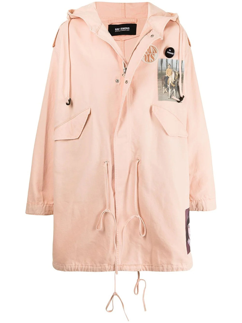 photograph-print hooded coat 1