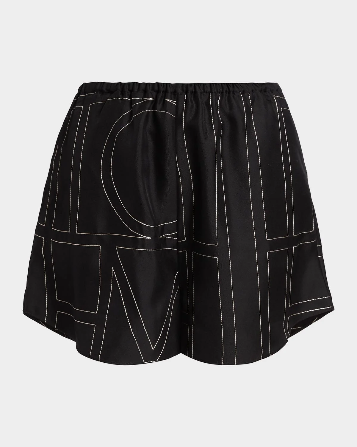 Silk Stitched-Logo Shorts - 1