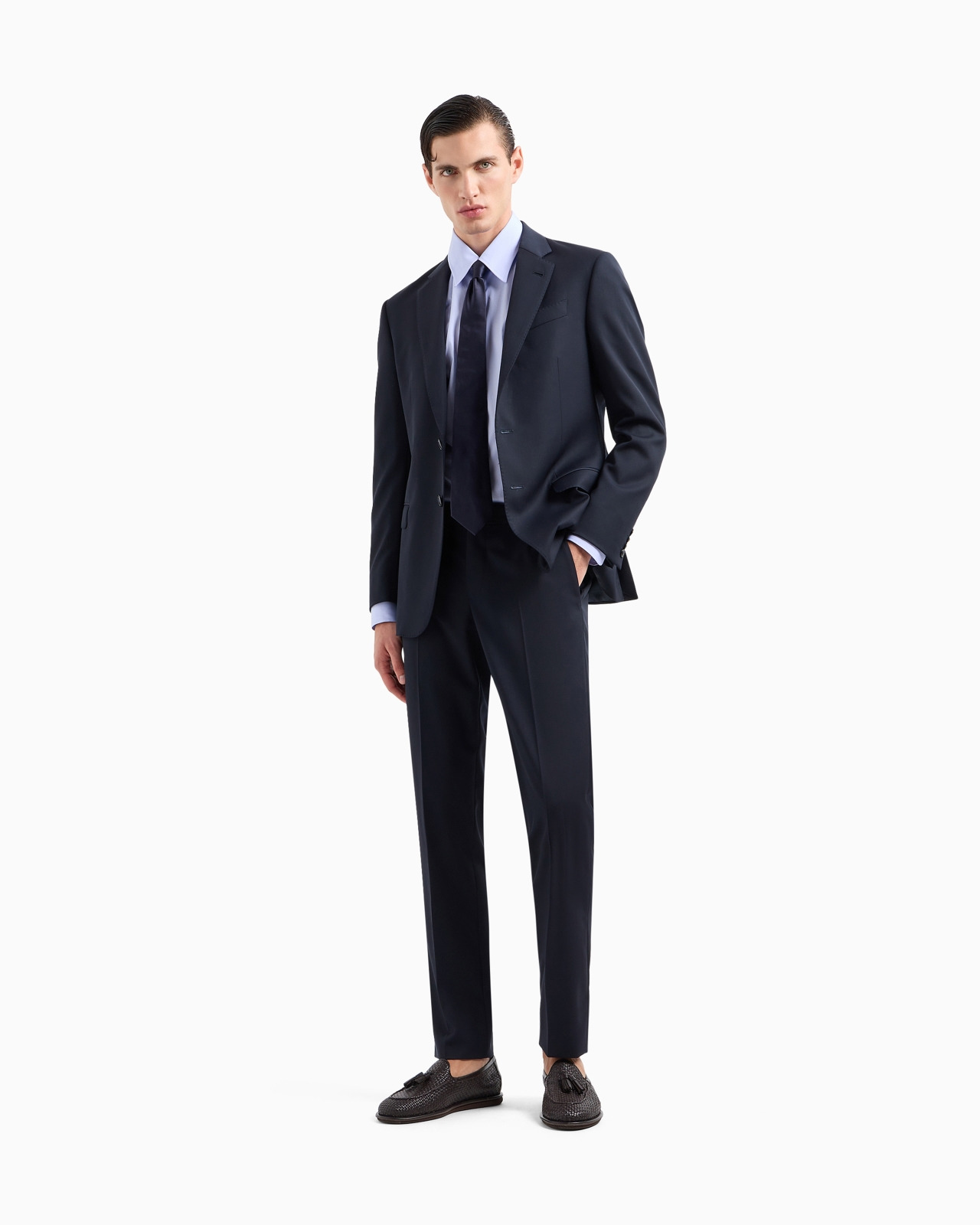 Single-breasted Soft line suit in virgin wool - 2