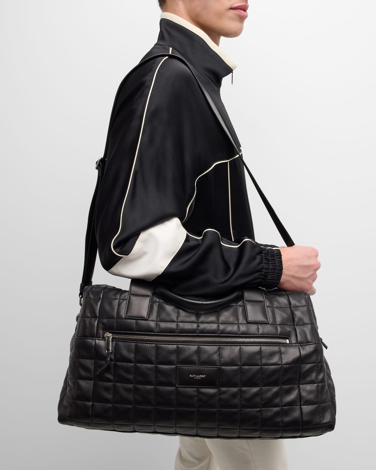 Men's Nuxx Quilted Leather Duffel Bag - 5