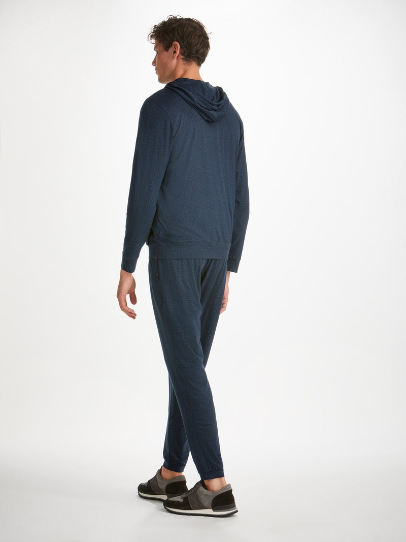 Men's Hoodie London 12 Micro Modal Navy - 4