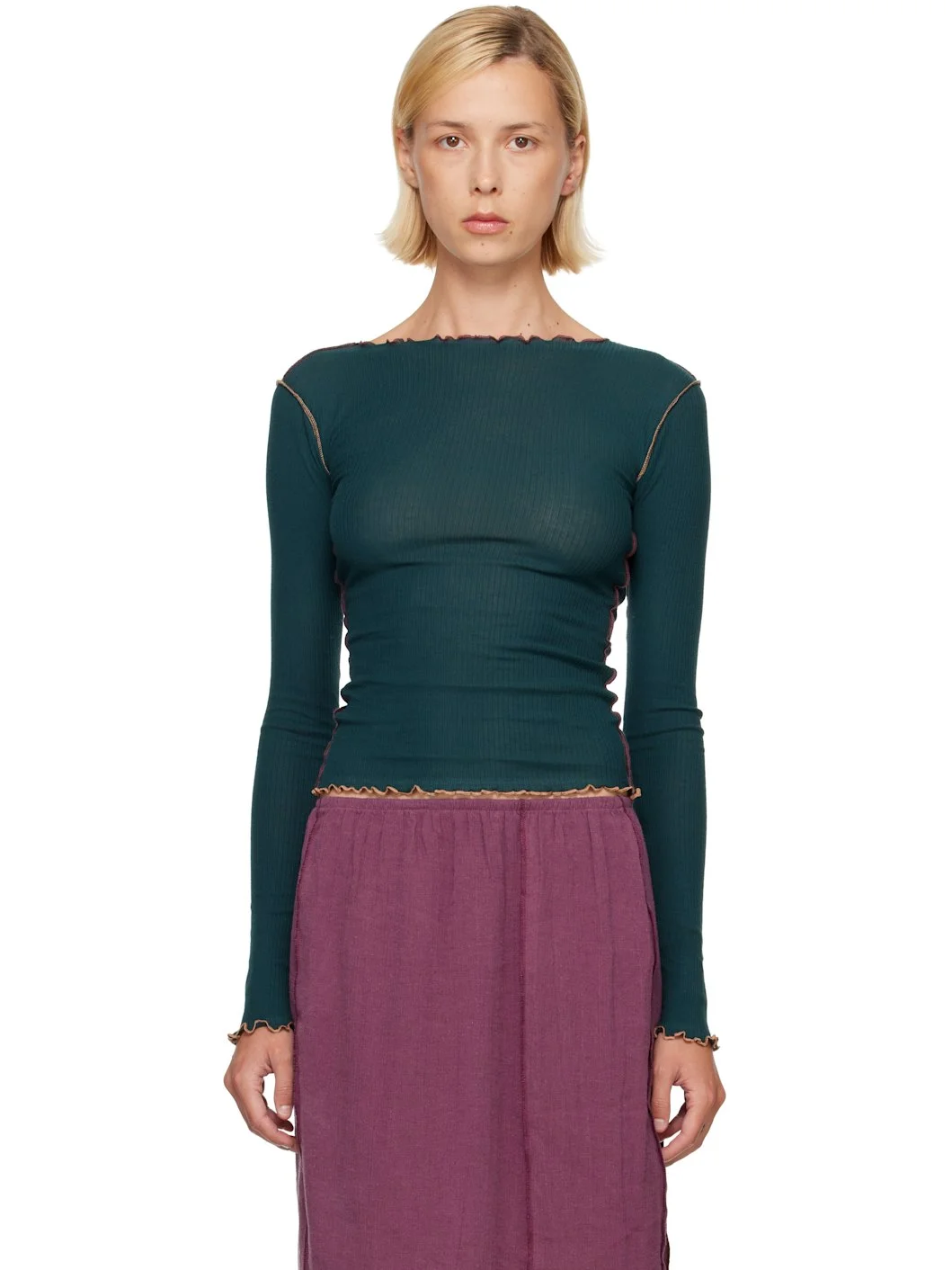 Green Vein Long Sleeve T-shirt - 1