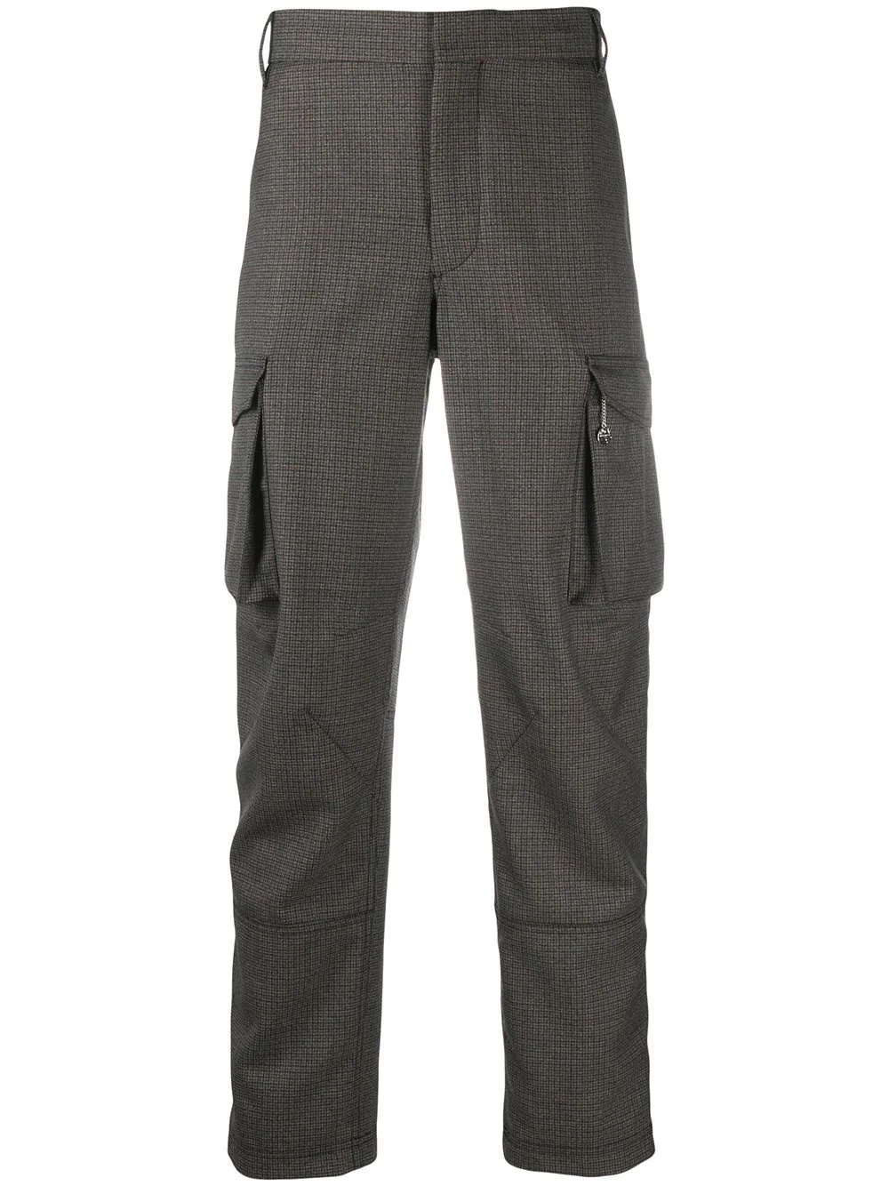 check cargo-style tailored trousers - 1