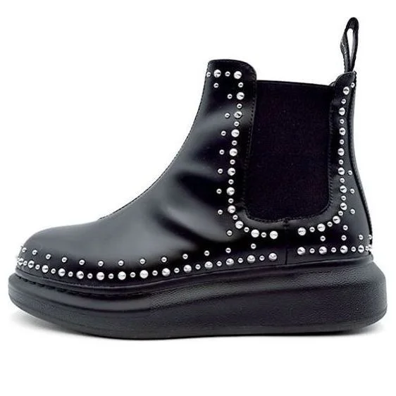 (WMNS) Alexander McQueen Hybrid Chelsea Boots 'Black Studd' 650803WHX571081 - 1