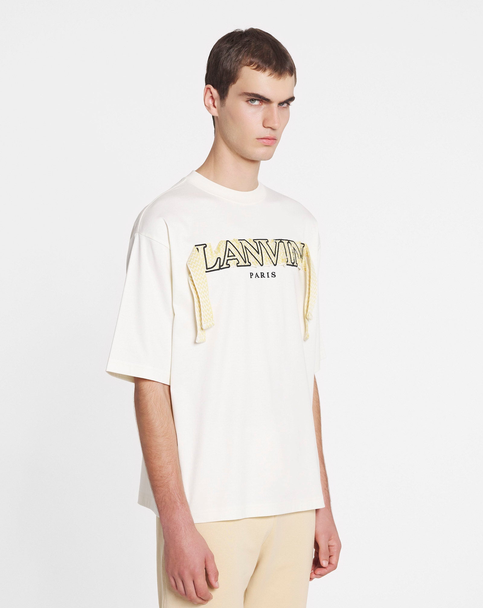 OVERSIZED EMBROIDERED CURB LACE T-SHIRT - 3