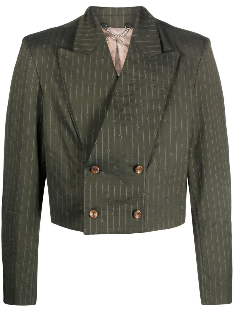 pinstripe cropped blazer 1