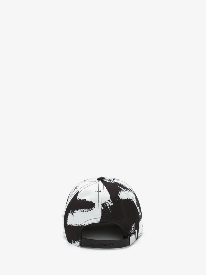 Mcqueen Graffiti Baseball Cap in Black/ivory - 3