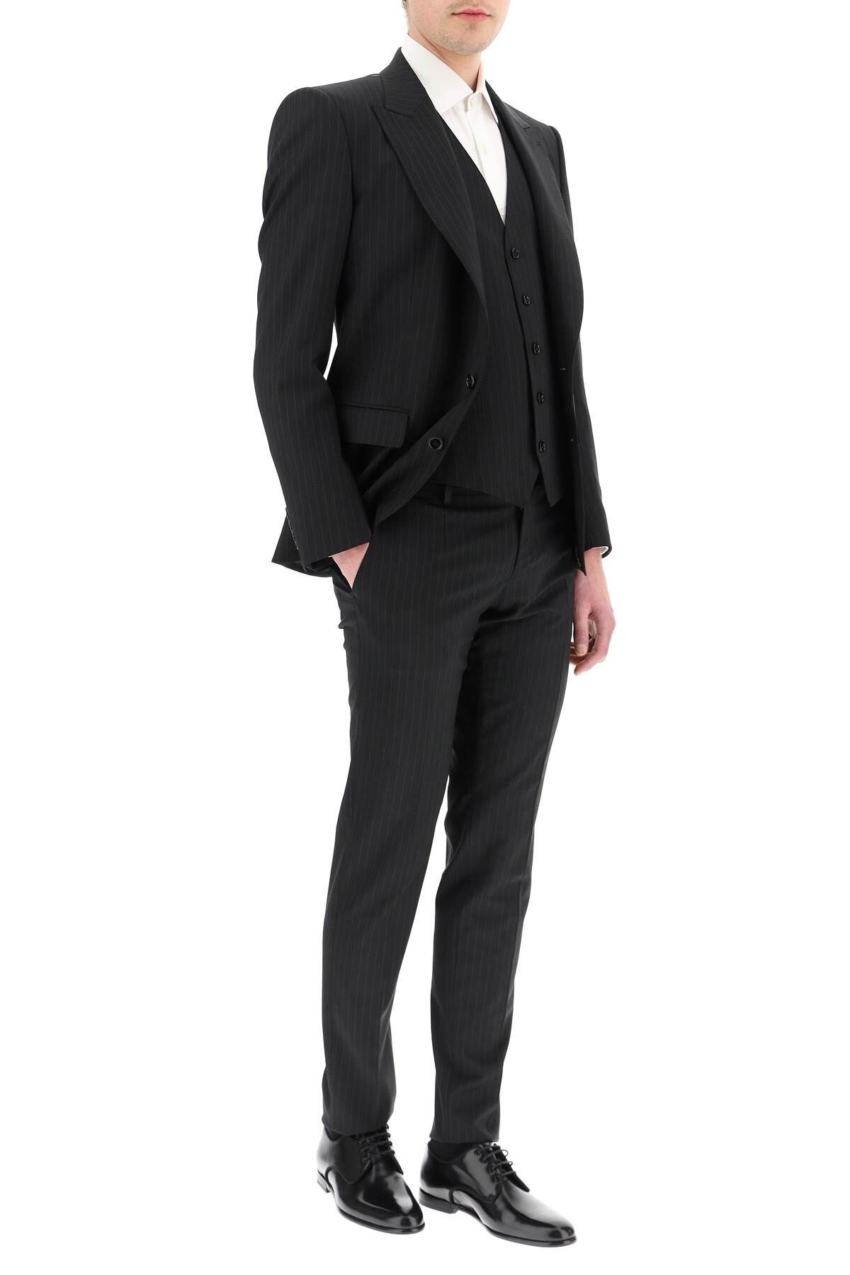 THREE-PIECE SICILY SUIT IN STRETCH PINSTRIPE WOOL - 2