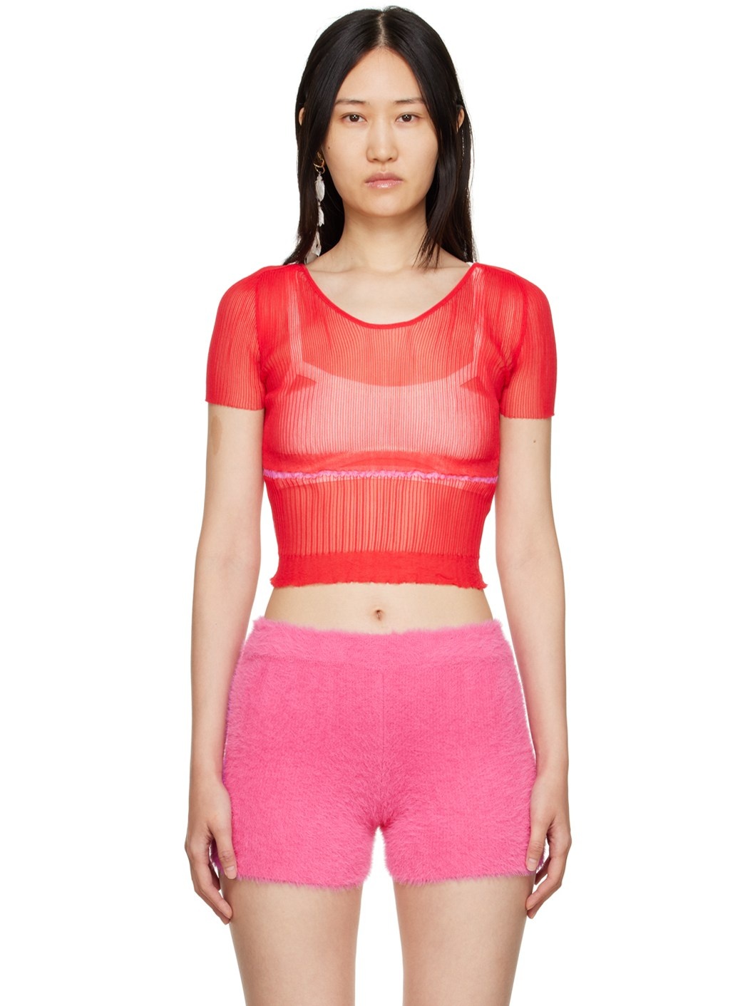 Red Le Papier 'La Maille Sognu' T-Shirt - 1