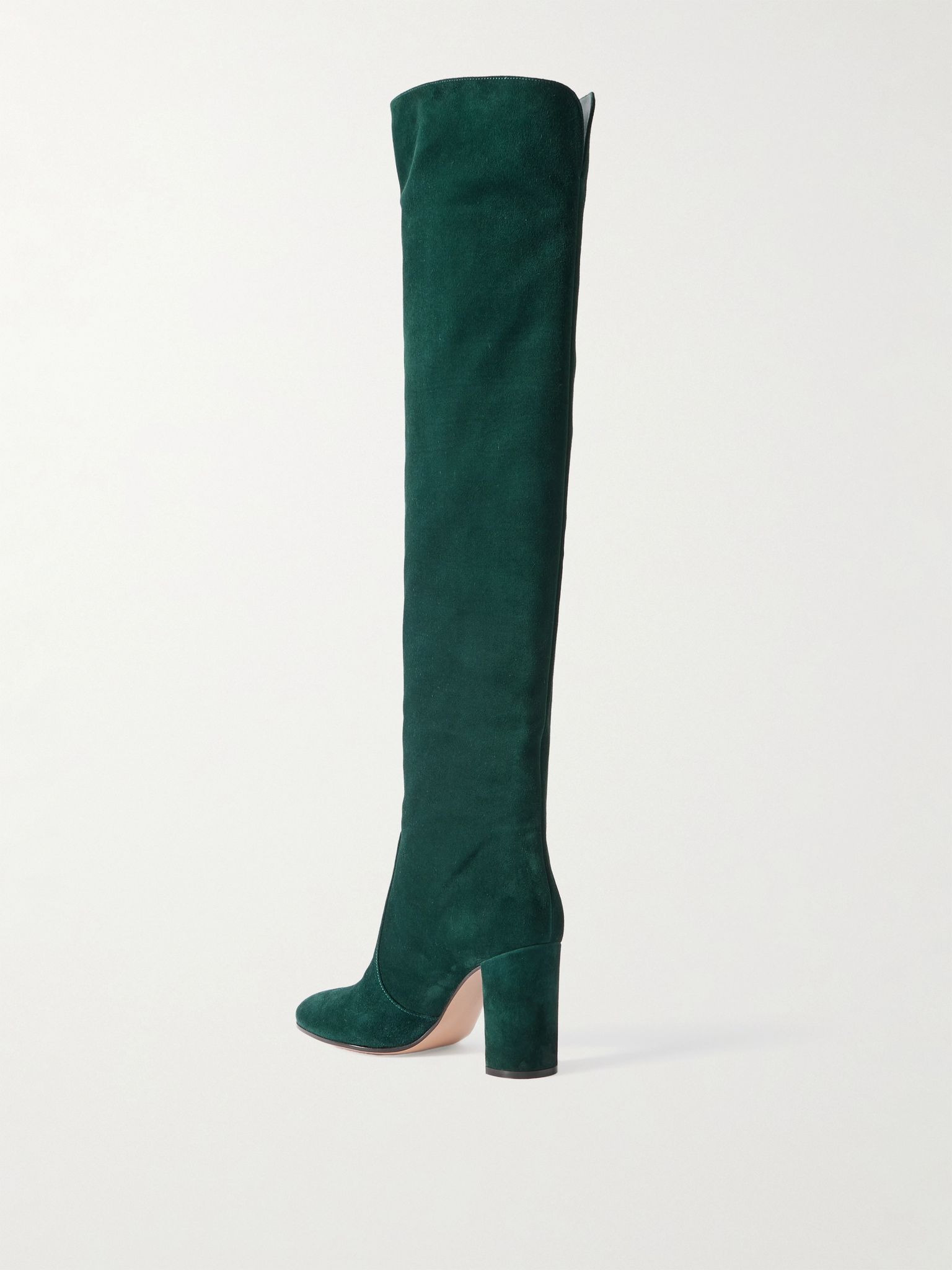 85 over-the-knee suede boots Emerald - 3