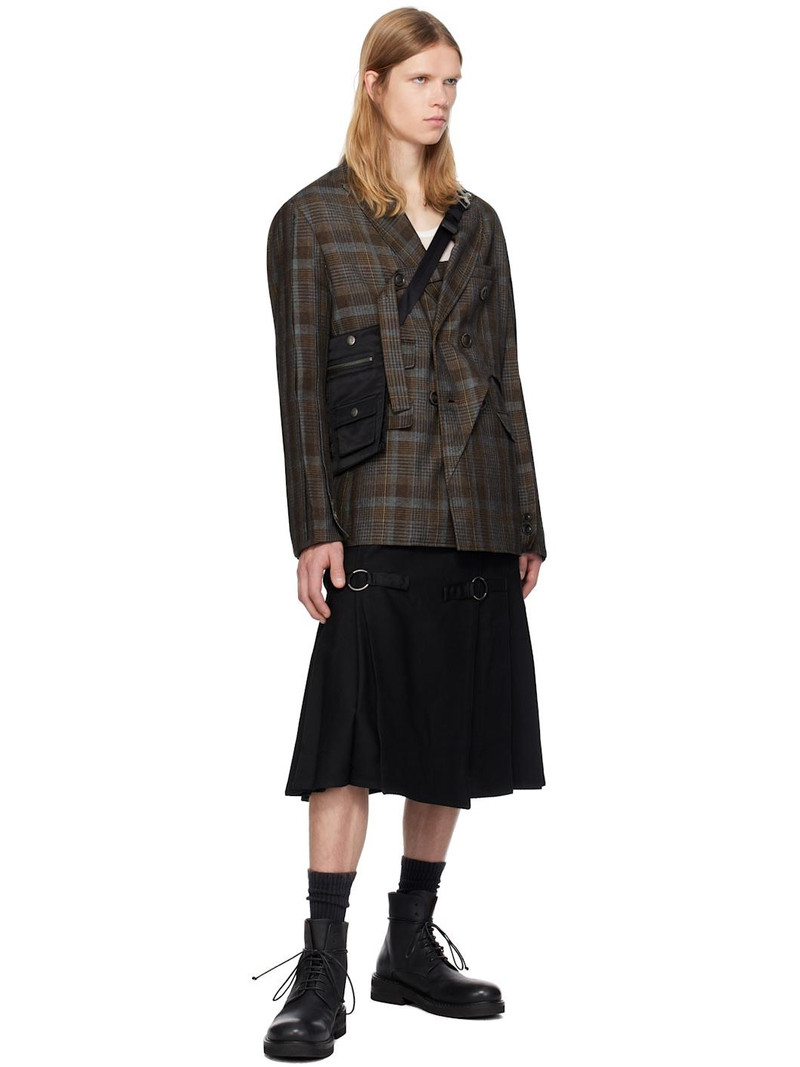 Andersson Bell Brown SOE Check Wrap Double-Breasted Blazer outlook