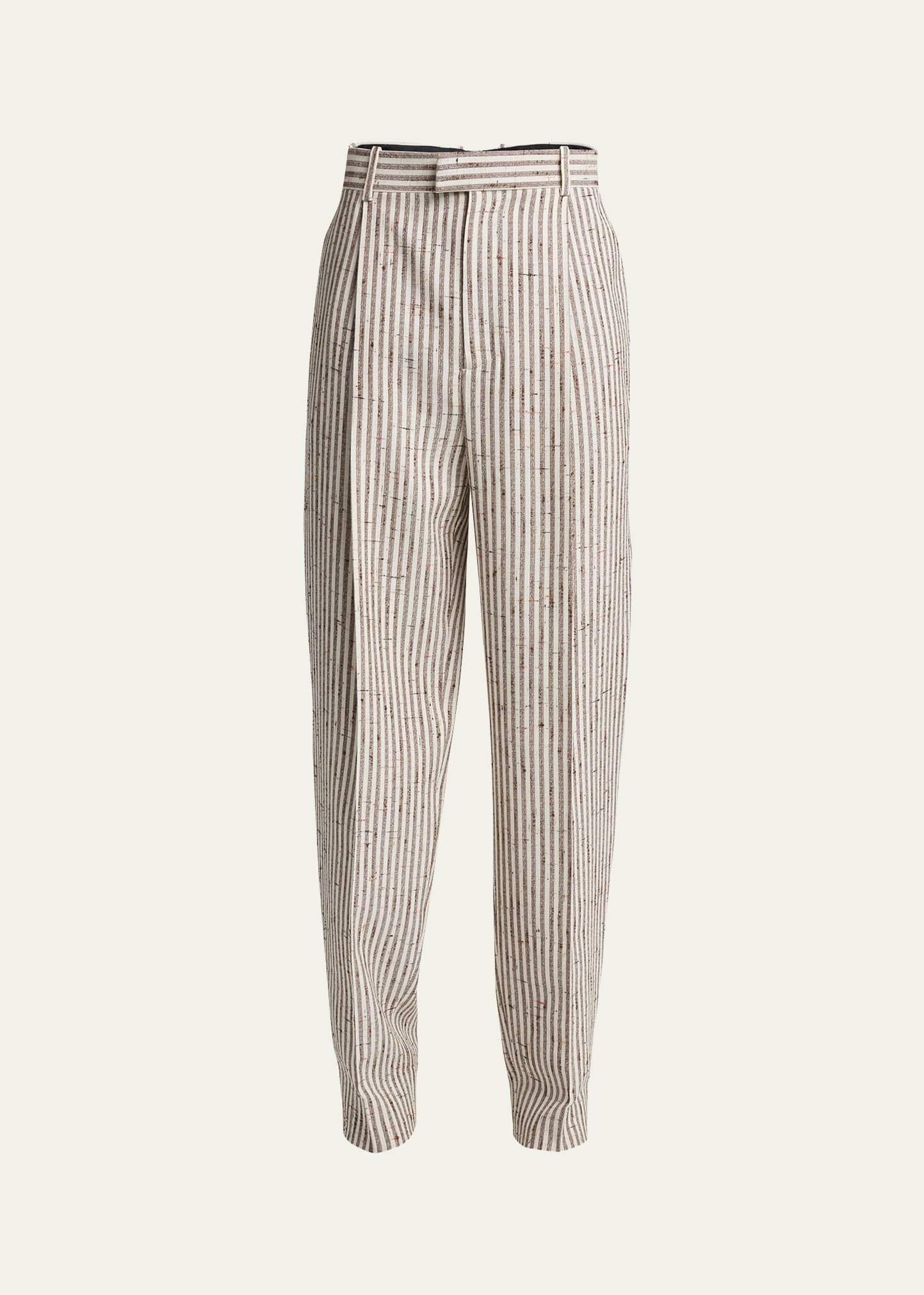 【関税&送料込】Bottega Veneta Striped Wool Trousers Bottega Veneta Subtle Striped Straight-Leg Wool Trousers