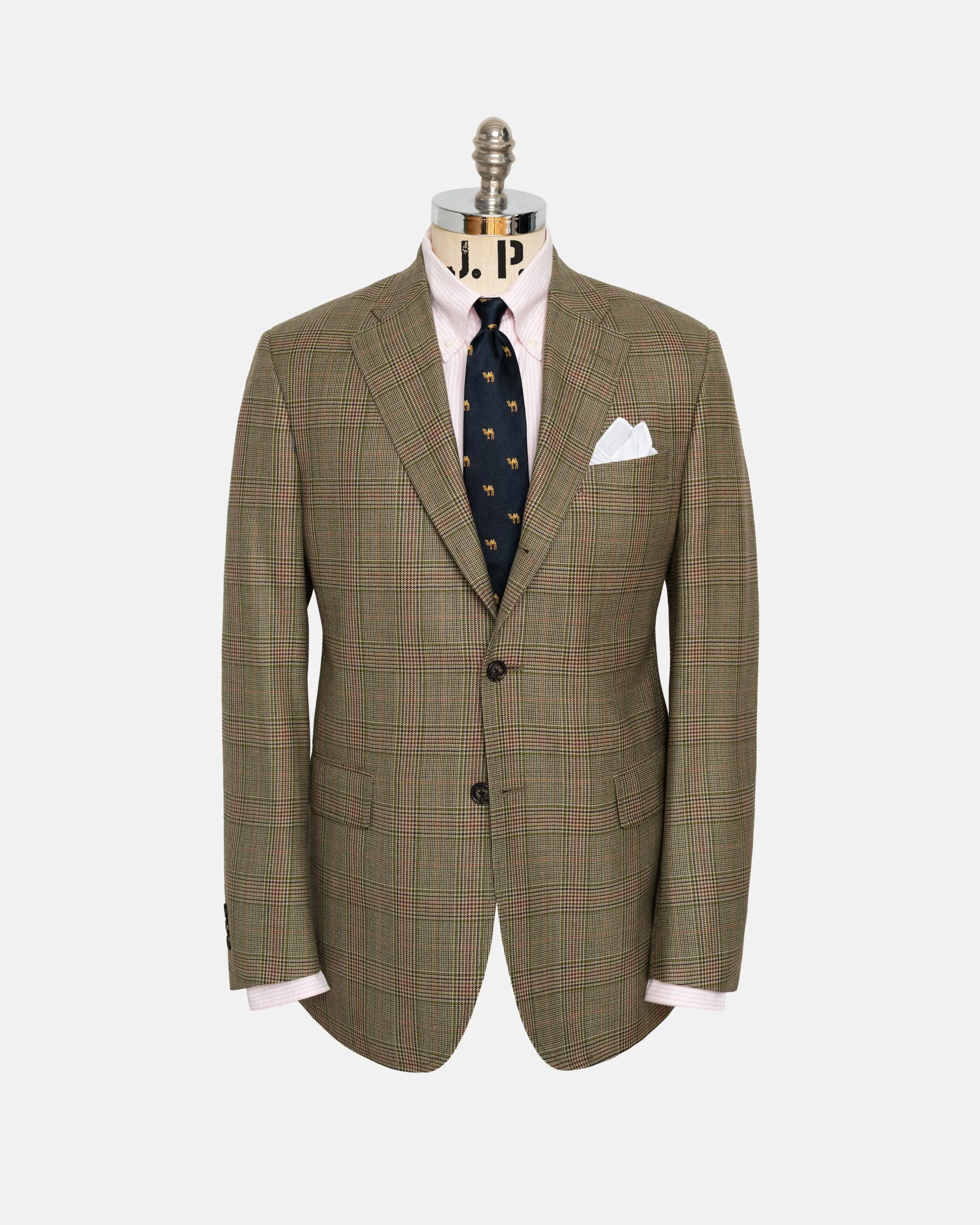 MADE-IN-CANADA OLIVE MULTI PLAID SPORT COAT - 1