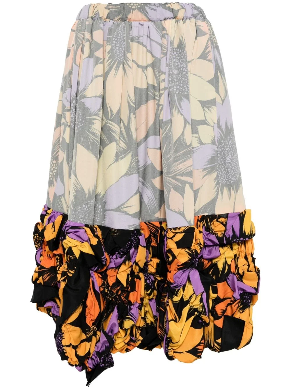 floral-print midi skirt - 1