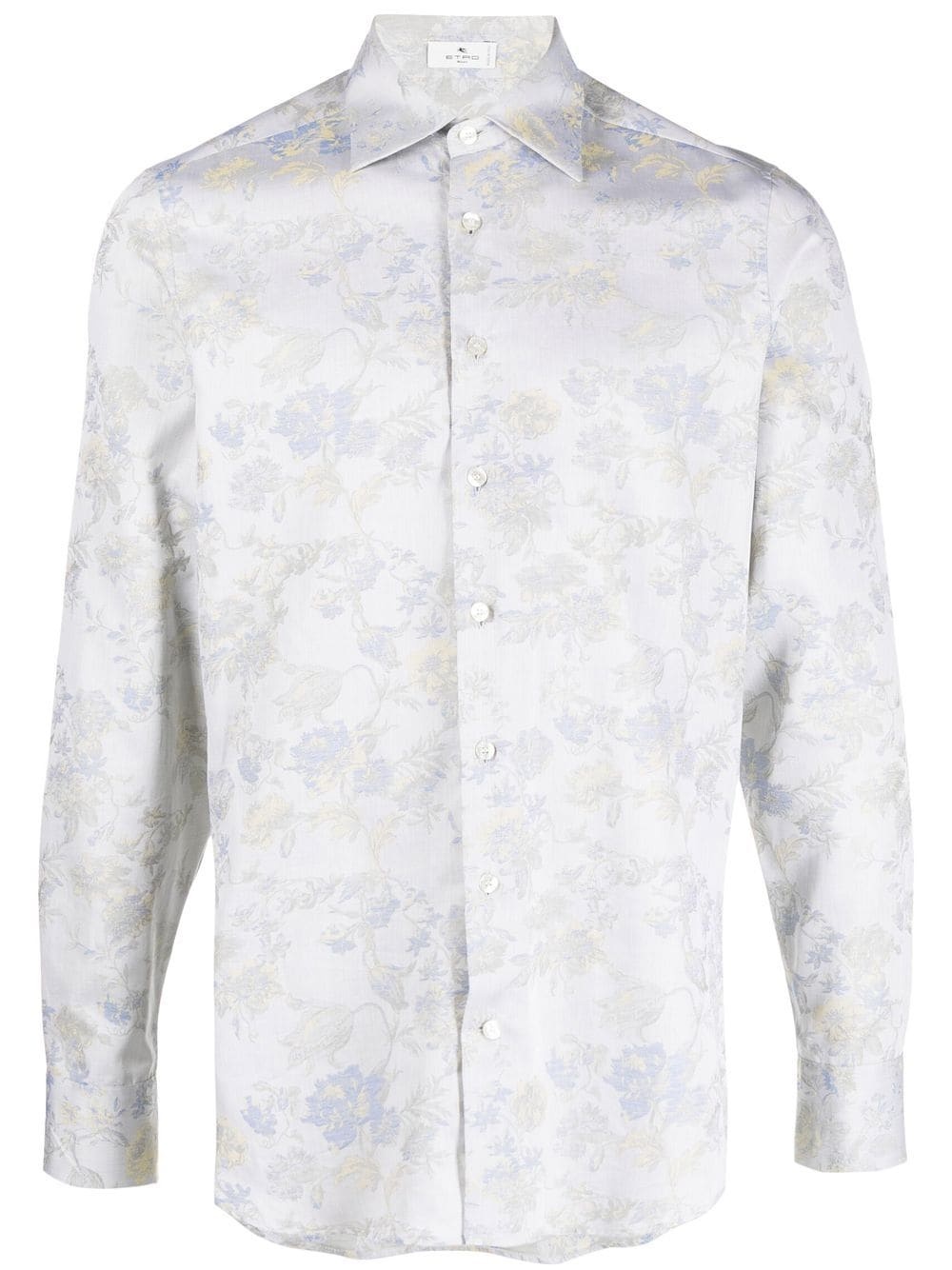 floral-print cotton shirt - 1