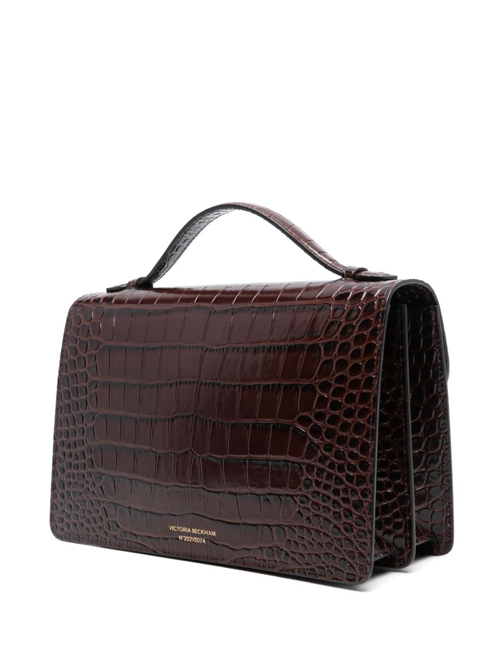 embossed-crocodile shoulder bag - 3