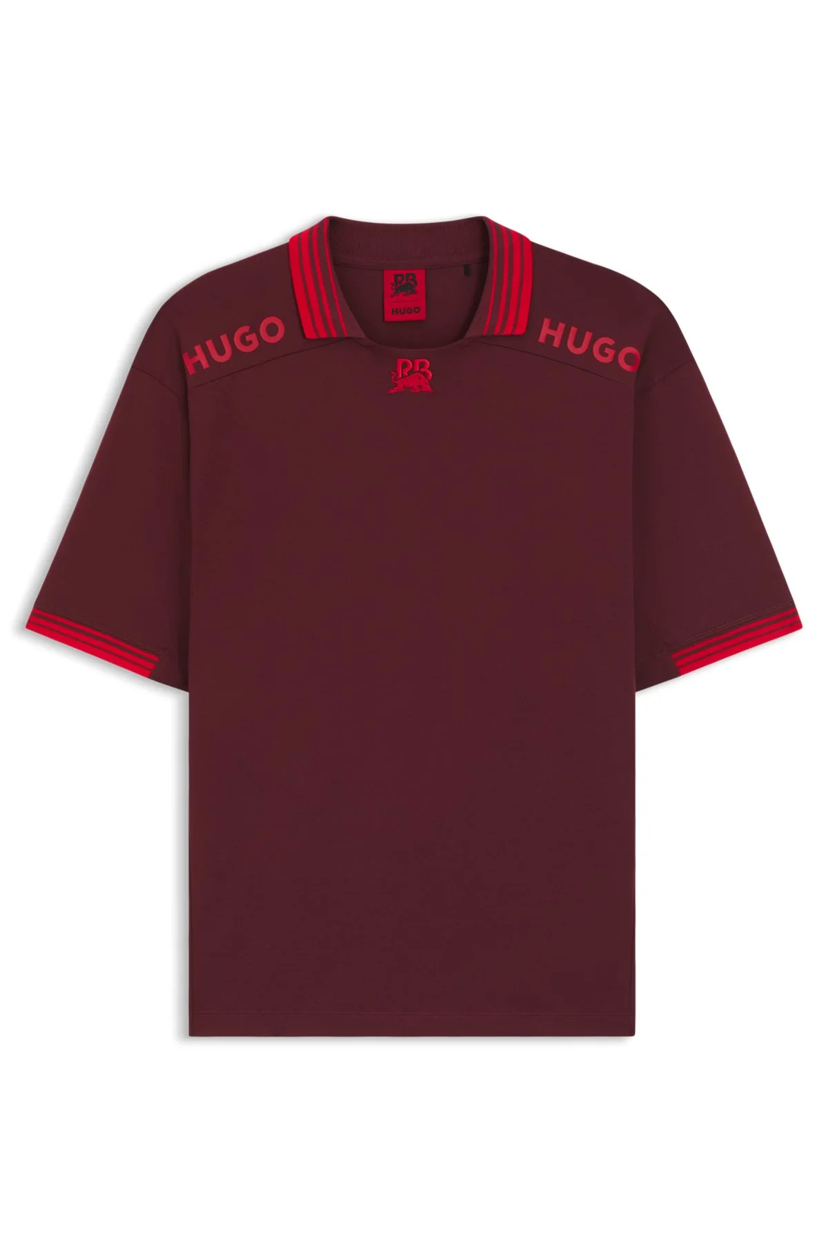 HUGO X RB POLO SHIRT WITH TIPPING AND LOGOS - 1